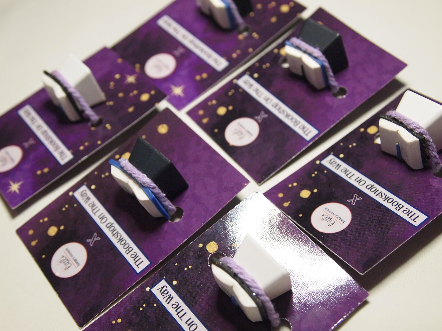 Miniature Bookish Keycaps - Black Sparkles