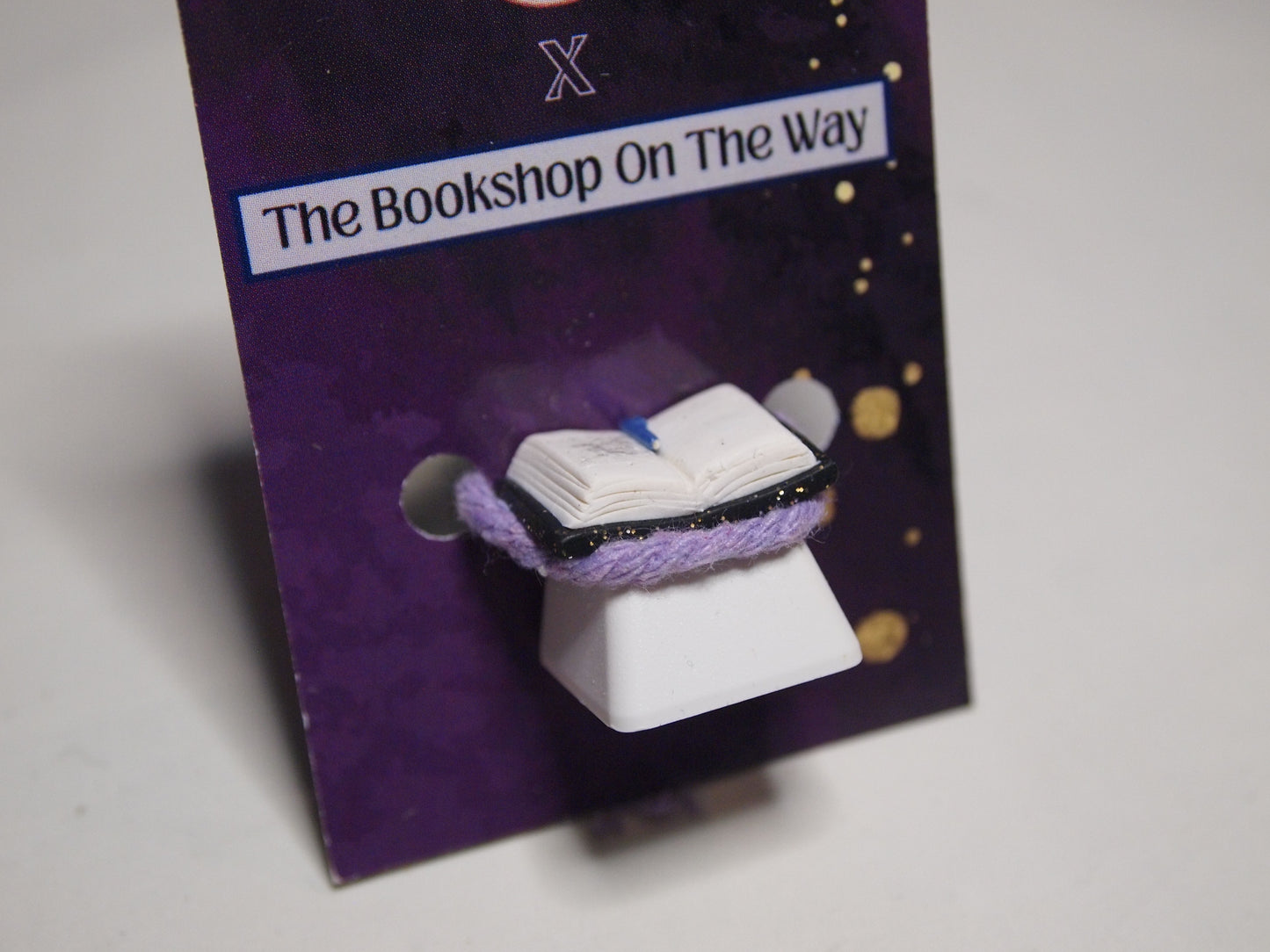 Miniature Bookish Keycaps - Black Sparkles