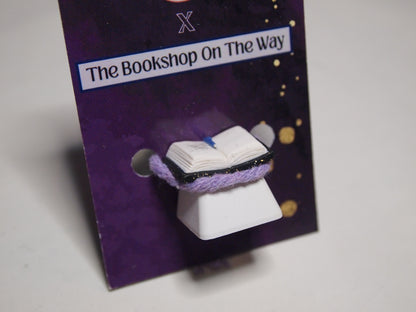 Miniature Bookish Keycaps - Black Sparkles